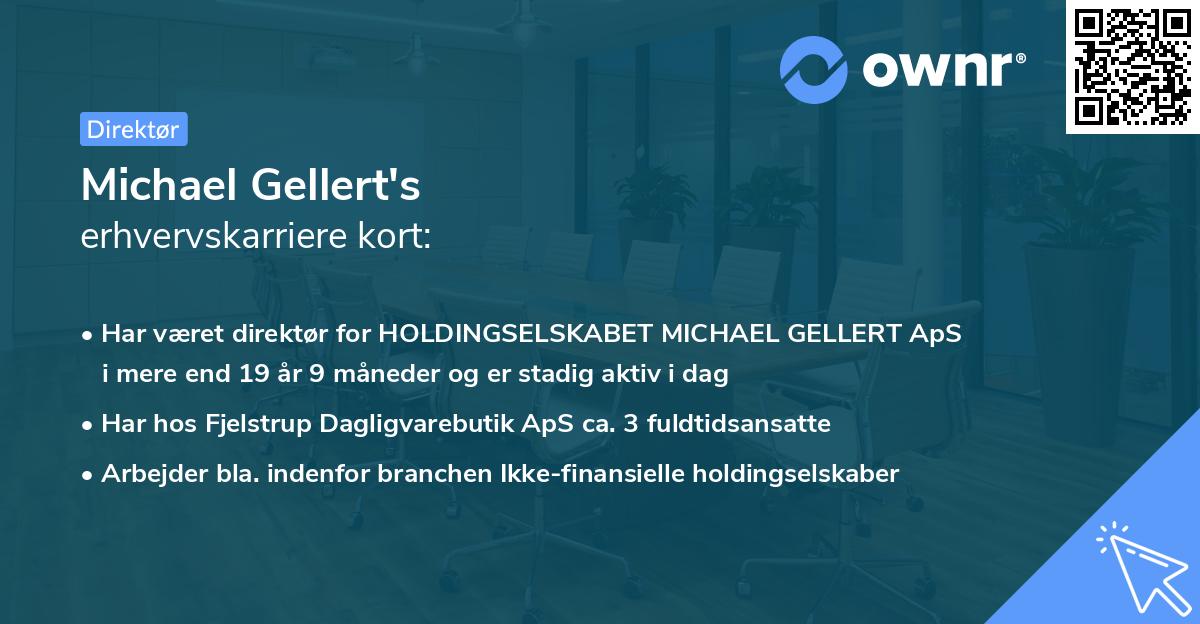 Michael Gellert's erhvervskarriere kort