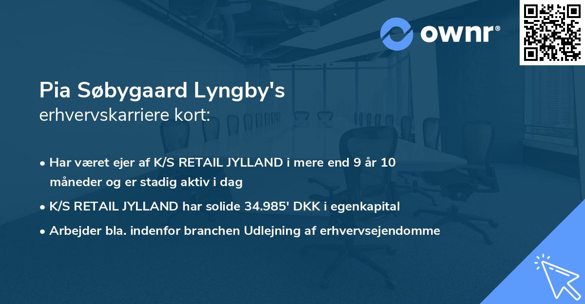 Pia Søbygaard Lyngby's erhvervskarriere kort