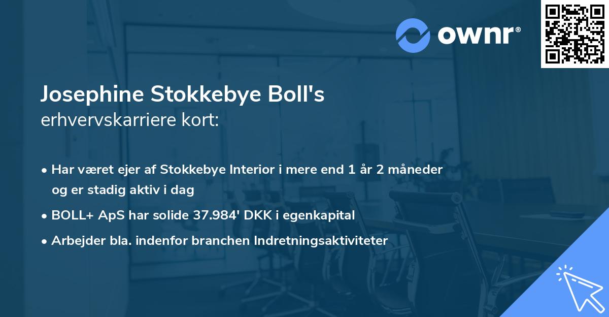 Josephine Stokkebye Boll's erhvervskarriere kort