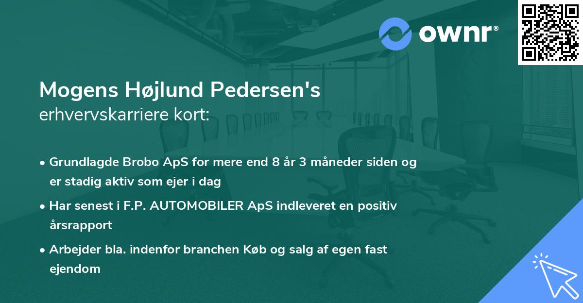 Mogens Højlund Pedersen's erhvervskarriere kort