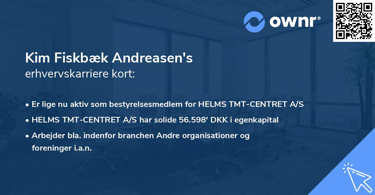 Kim Fiskbæk Andreasen's erhvervskarriere kort