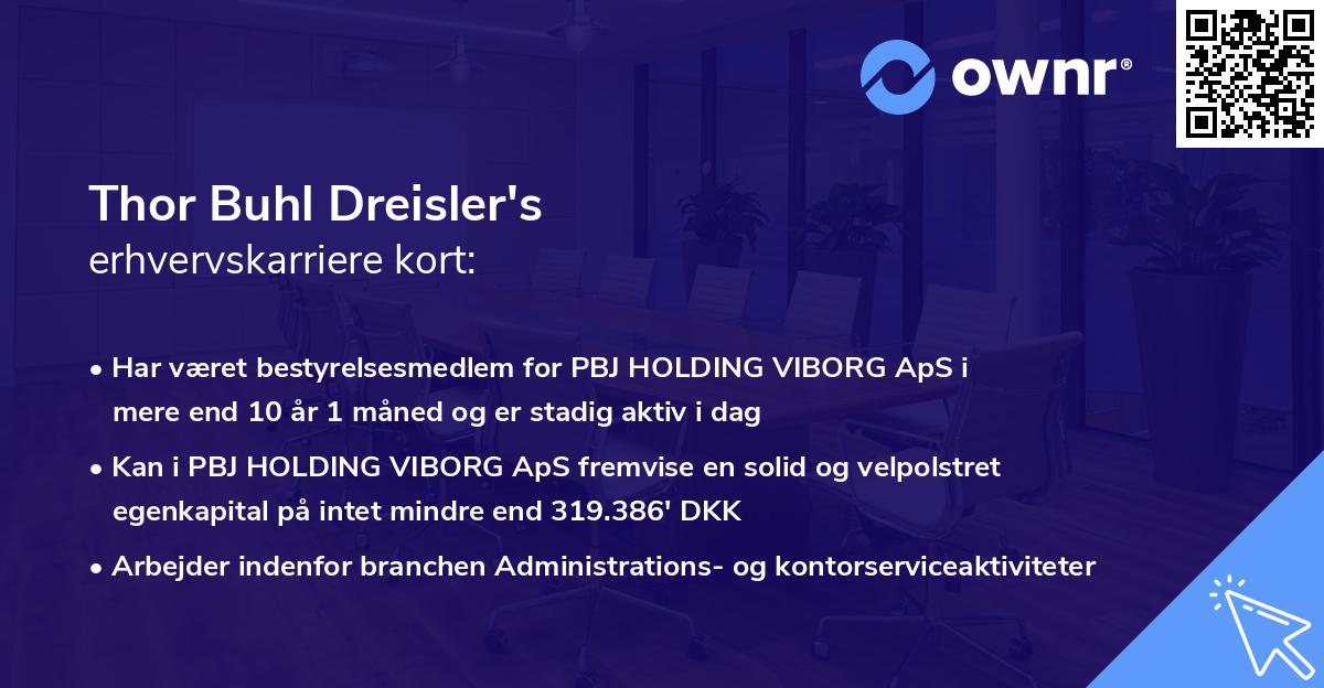 Thor Buhl Dreisler's erhvervskarriere kort