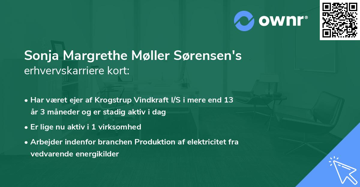 Sonja Margrethe Møller Sørensen's erhvervskarriere kort