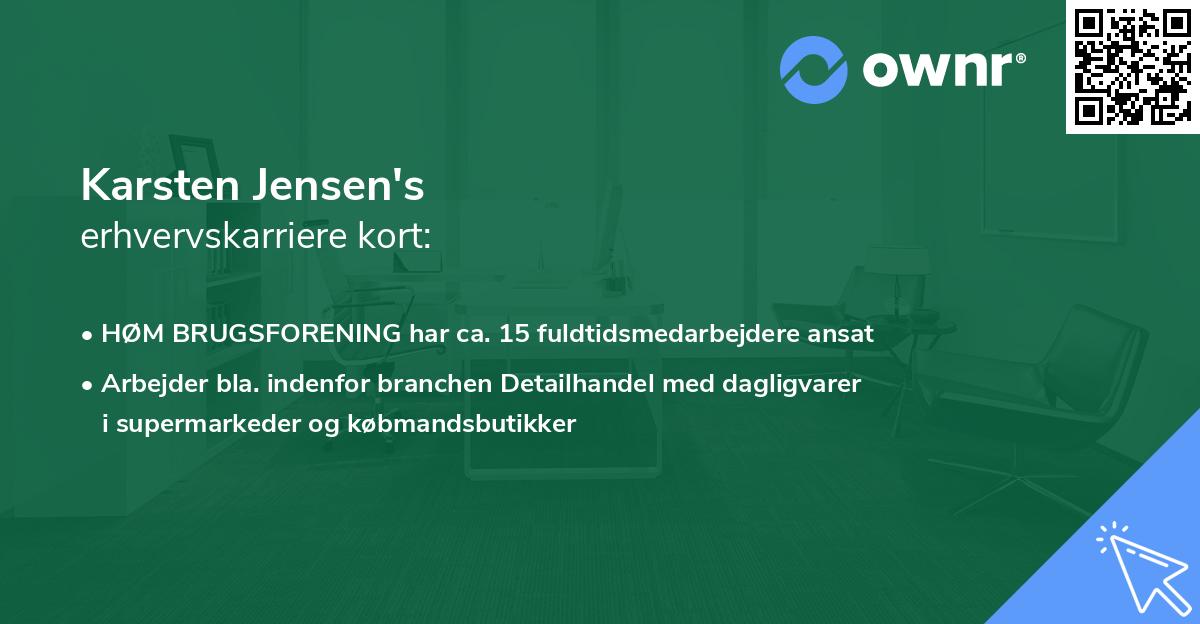 Karsten Jensen's erhvervskarriere kort