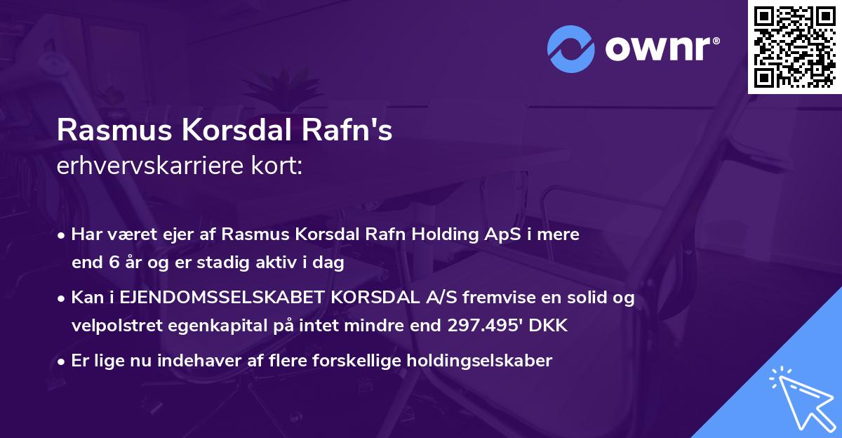 Rasmus Korsdal Rafn's erhvervskarriere kort