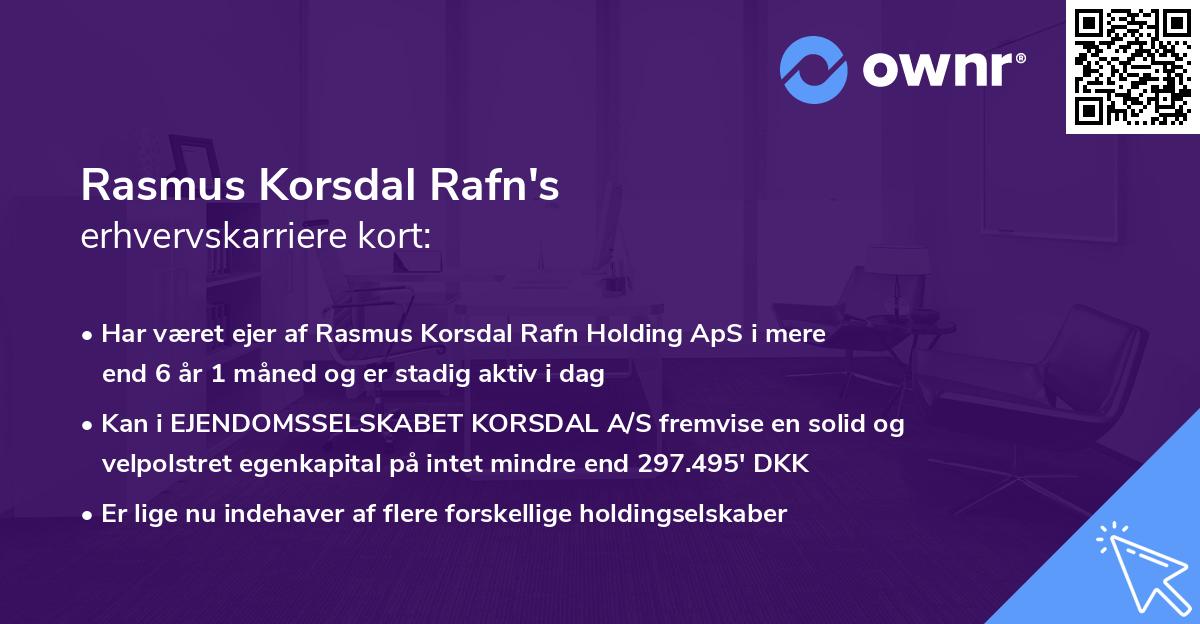 Rasmus Korsdal Rafn's erhvervskarriere kort