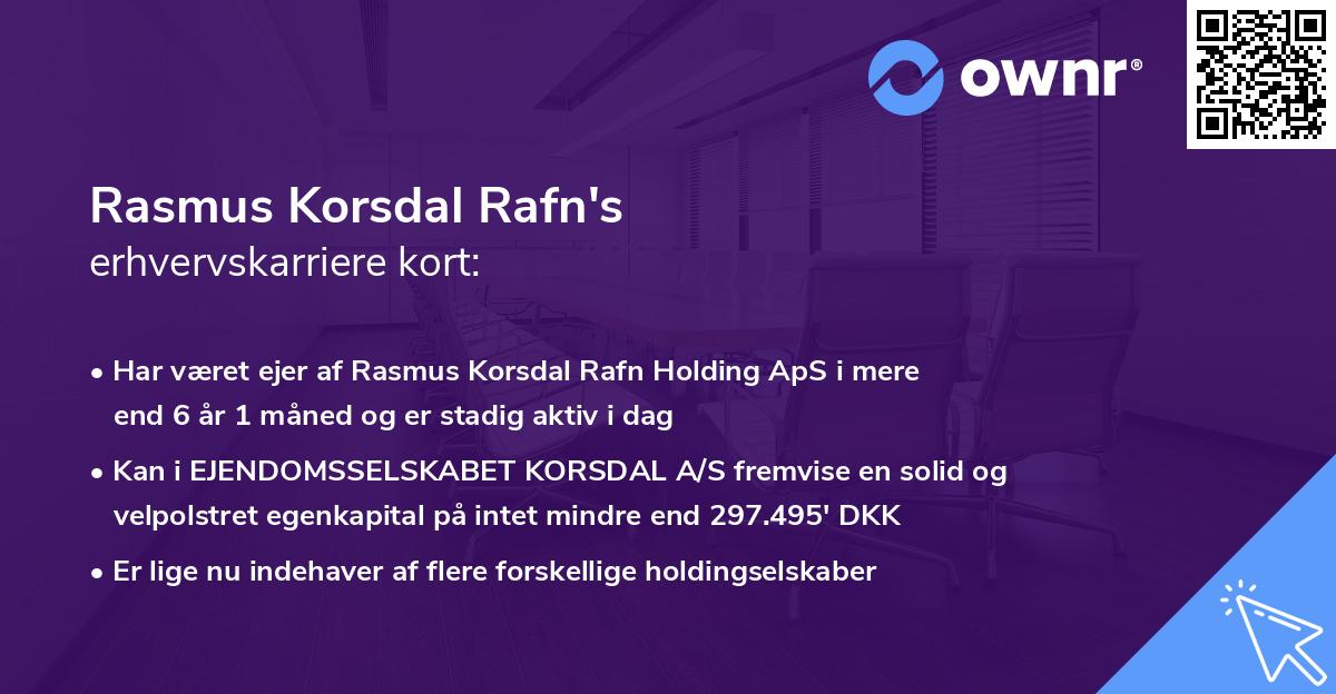 Rasmus Korsdal Rafn's erhvervskarriere kort