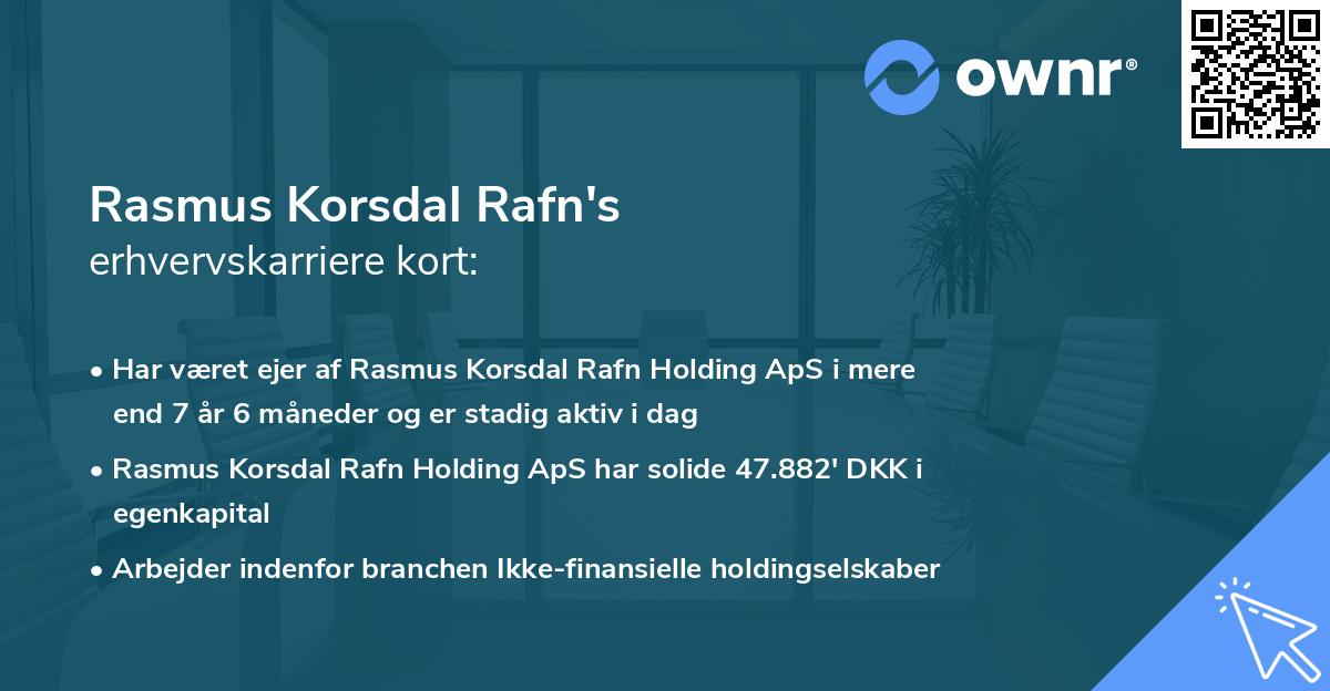 Rasmus Korsdal Rafn's erhvervskarriere kort
