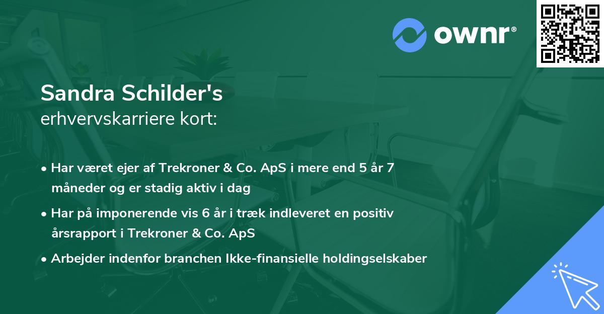 Sandra Schilder's erhvervskarriere kort