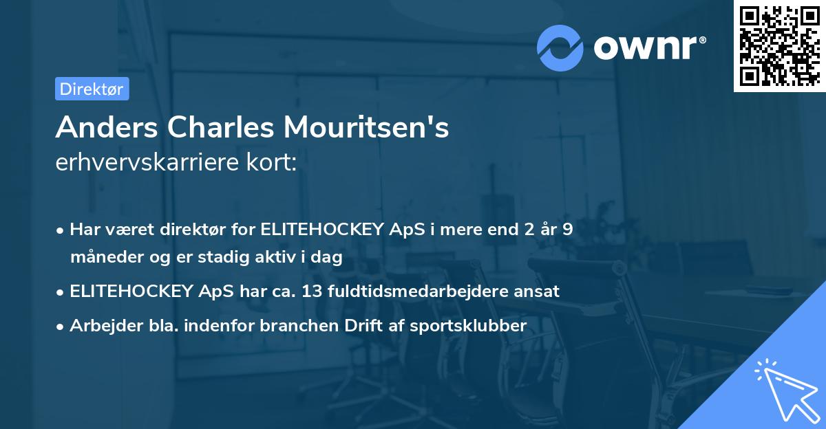 Anders Charles Mouritsen's erhvervskarriere kort