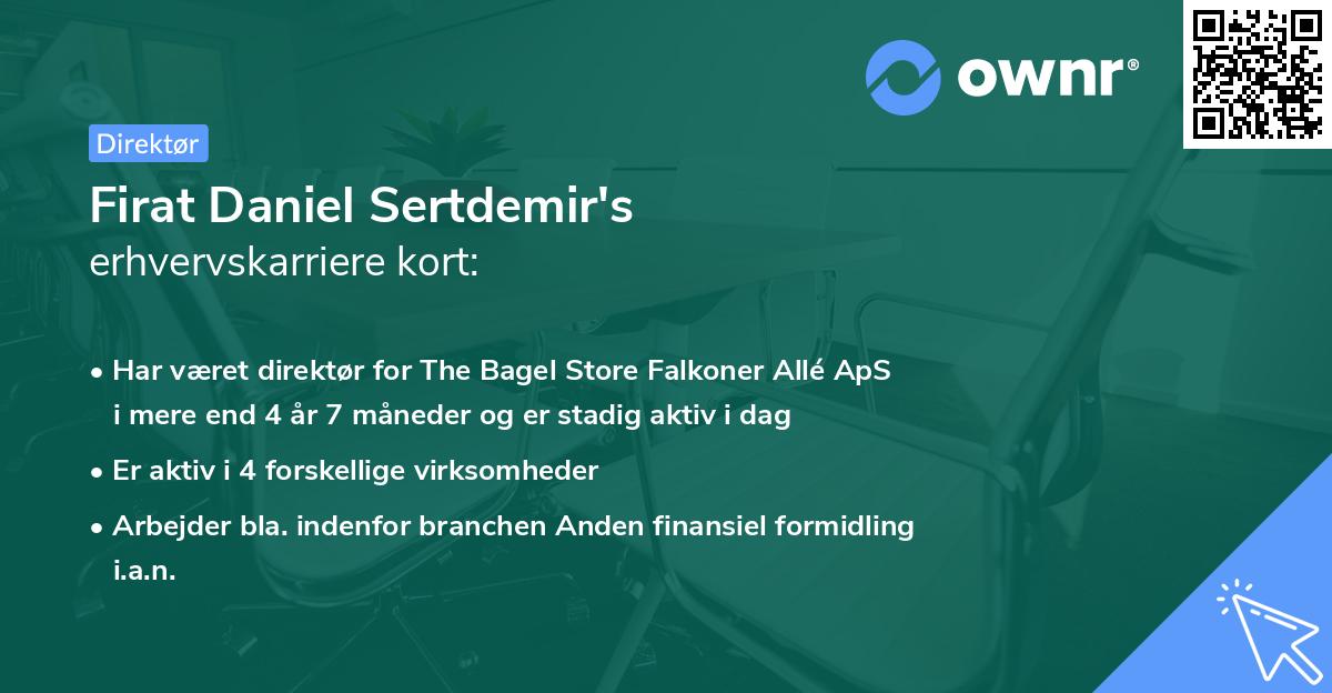 Firat Daniel Sertdemir's erhvervskarriere kort