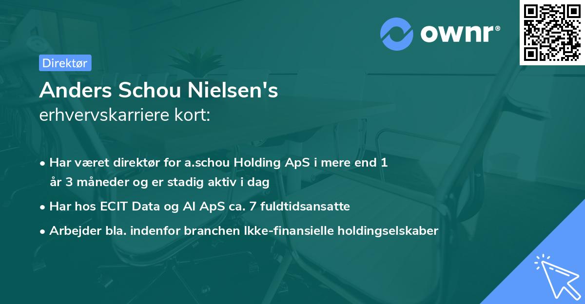 Anders Schou Nielsen's erhvervskarriere kort