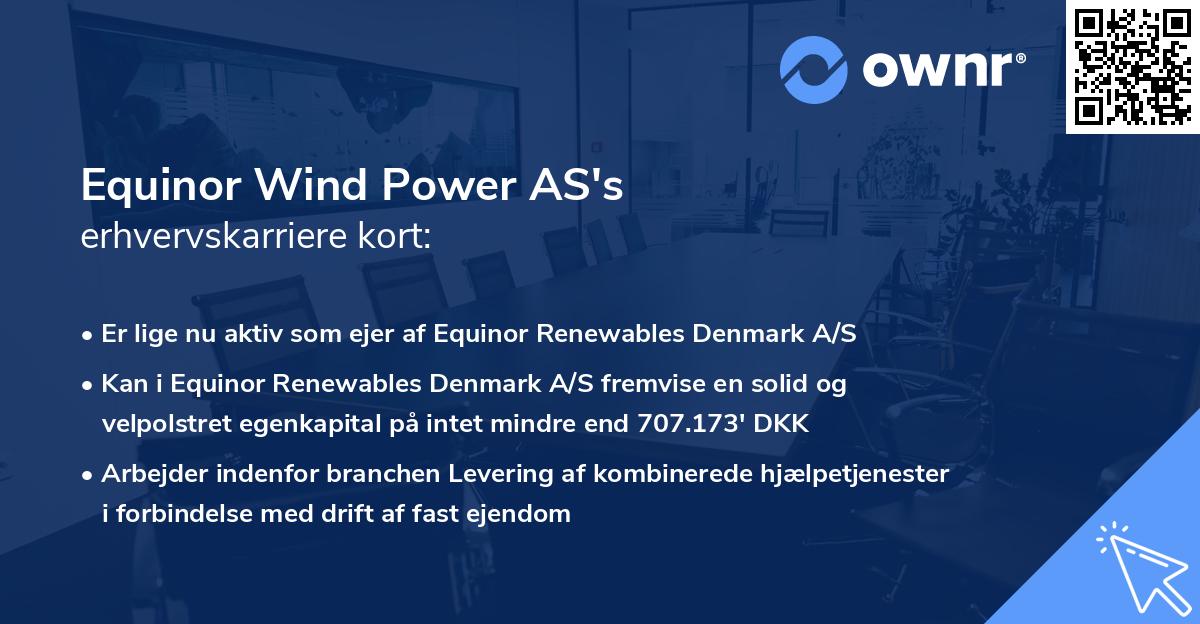 Equinor Wind Power AS's erhvervskarriere kort