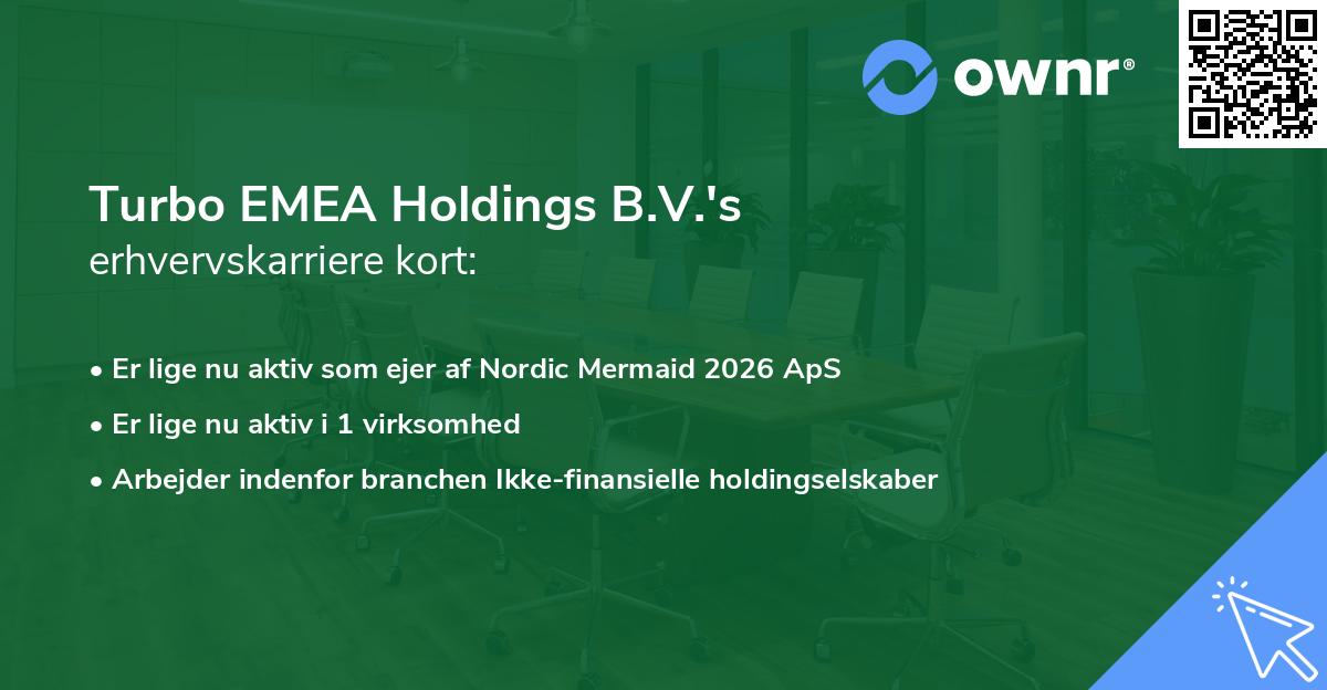 Turbo EMEA Holdings B.V.'s erhvervskarriere kort