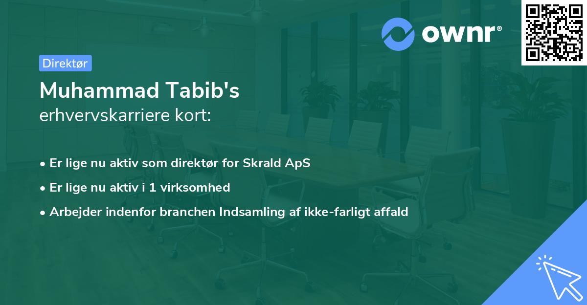 Muhammad Tabib's erhvervskarriere kort