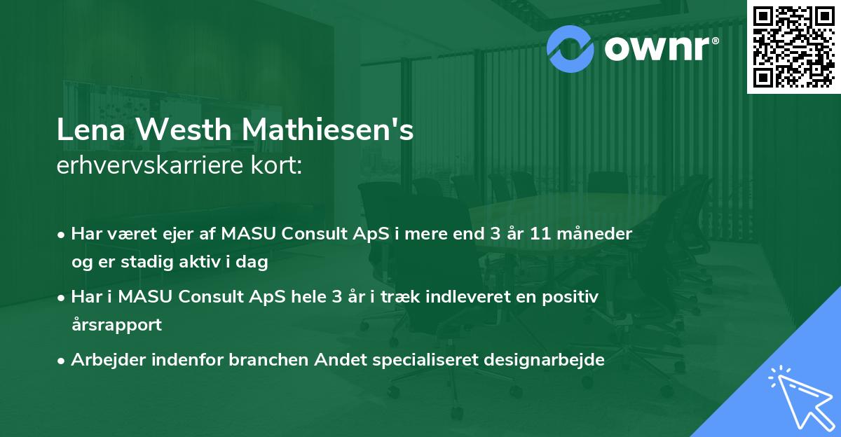 Lena Westh Mathiesen's erhvervskarriere kort