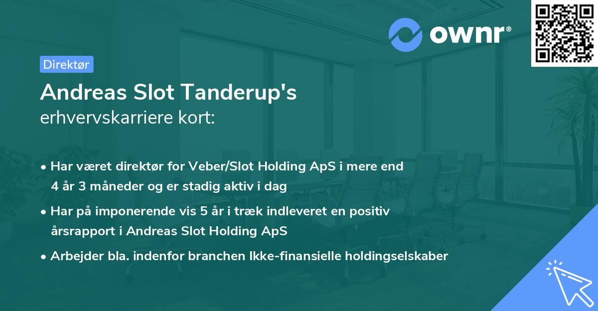 Andreas Slot Tanderup's erhvervskarriere kort