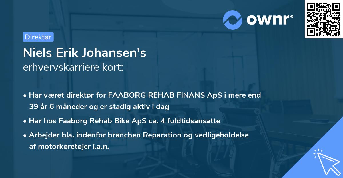 Niels Erik Johansen's erhvervskarriere kort