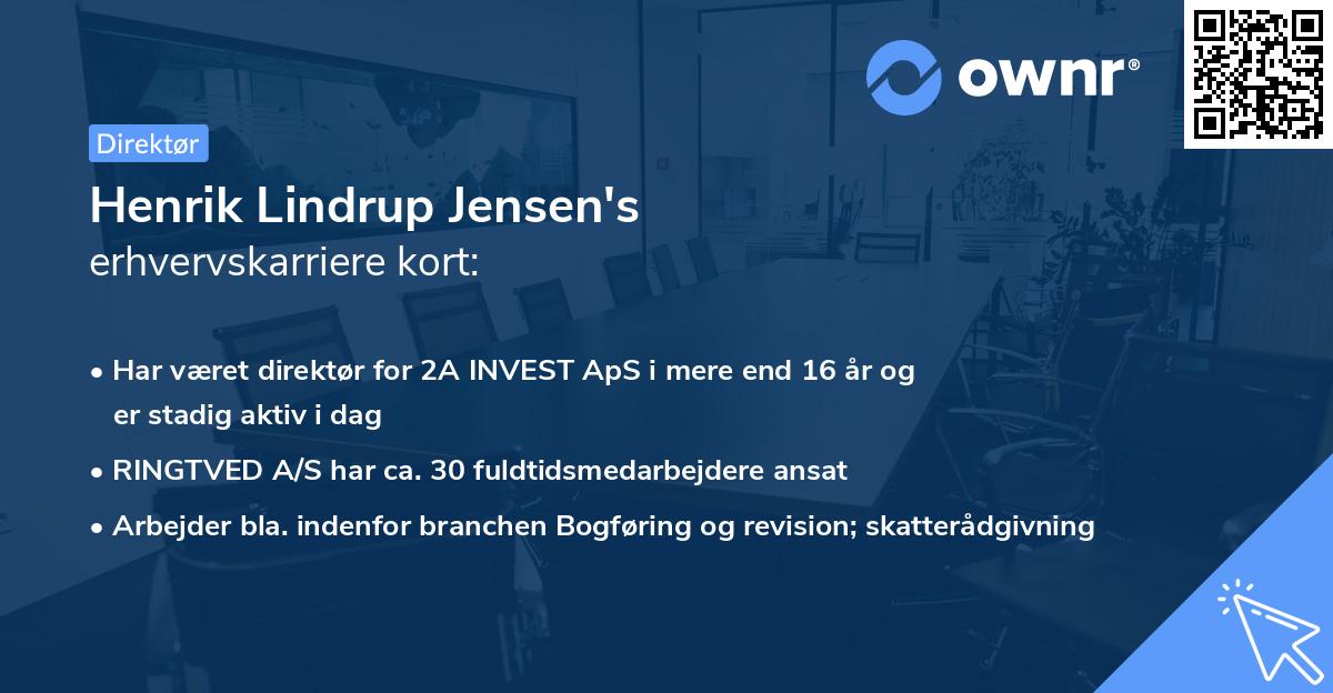 Henrik Lindrup Jensen's erhvervskarriere kort