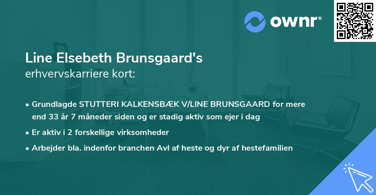 Line Elsebeth Brunsgaard's erhvervskarriere kort