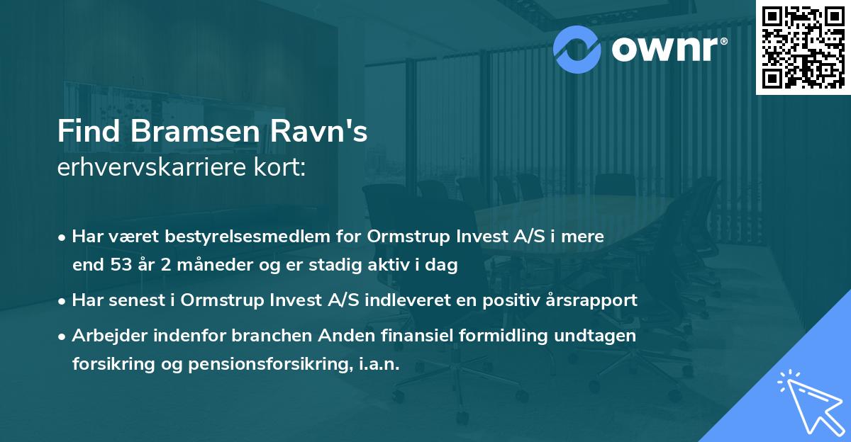 Find Bramsen Ravn's erhvervskarriere kort