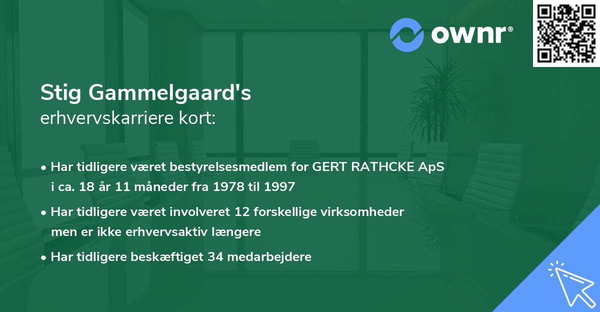 Stig Gammelgaard's erhvervskarriere kort