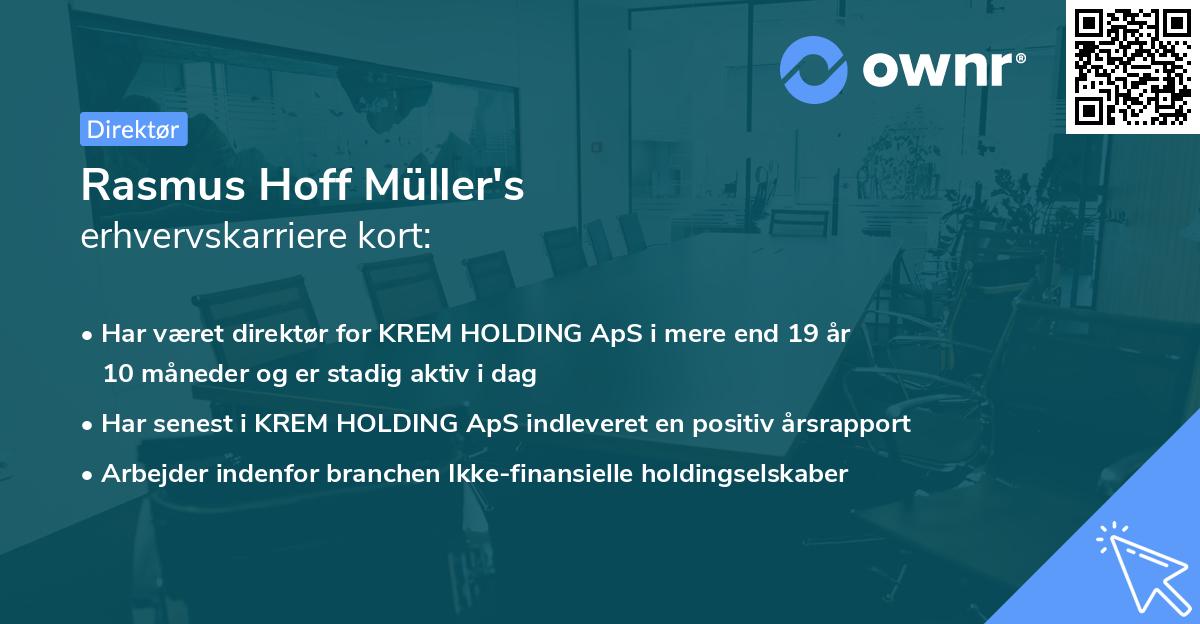 Rasmus Hoff Müller's erhvervskarriere kort