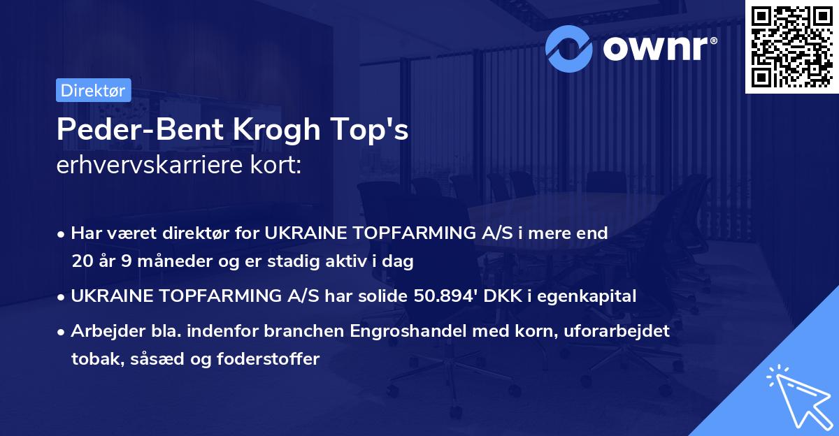 Peder-Bent Krogh Top's erhvervskarriere kort