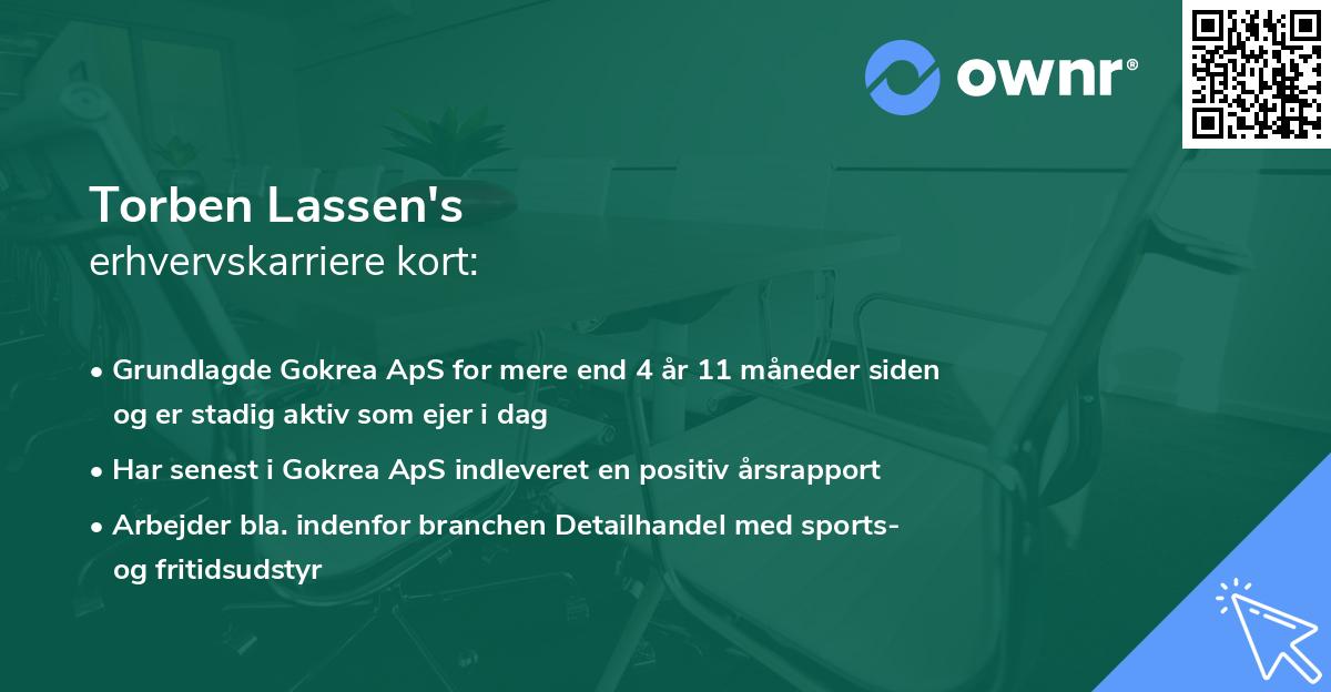 Torben Lassen's erhvervskarriere kort