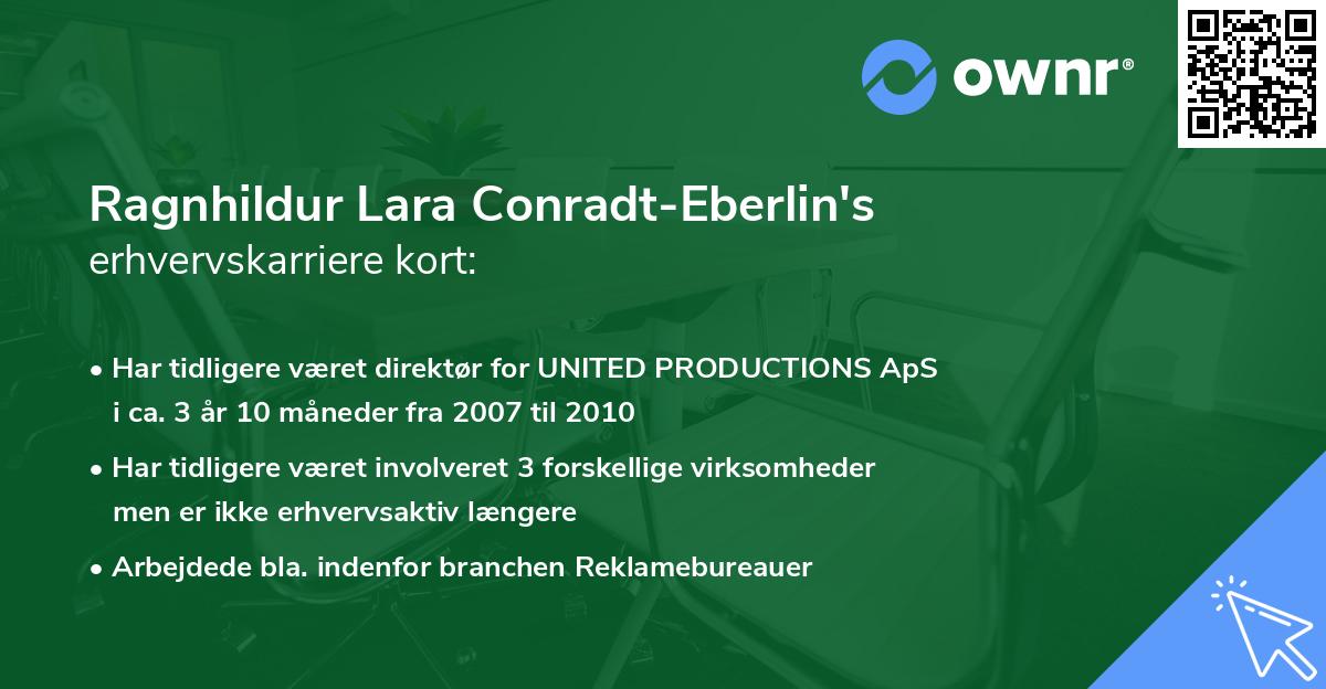 Ragnhildur Lara Conradt-Eberlin's erhvervskarriere kort