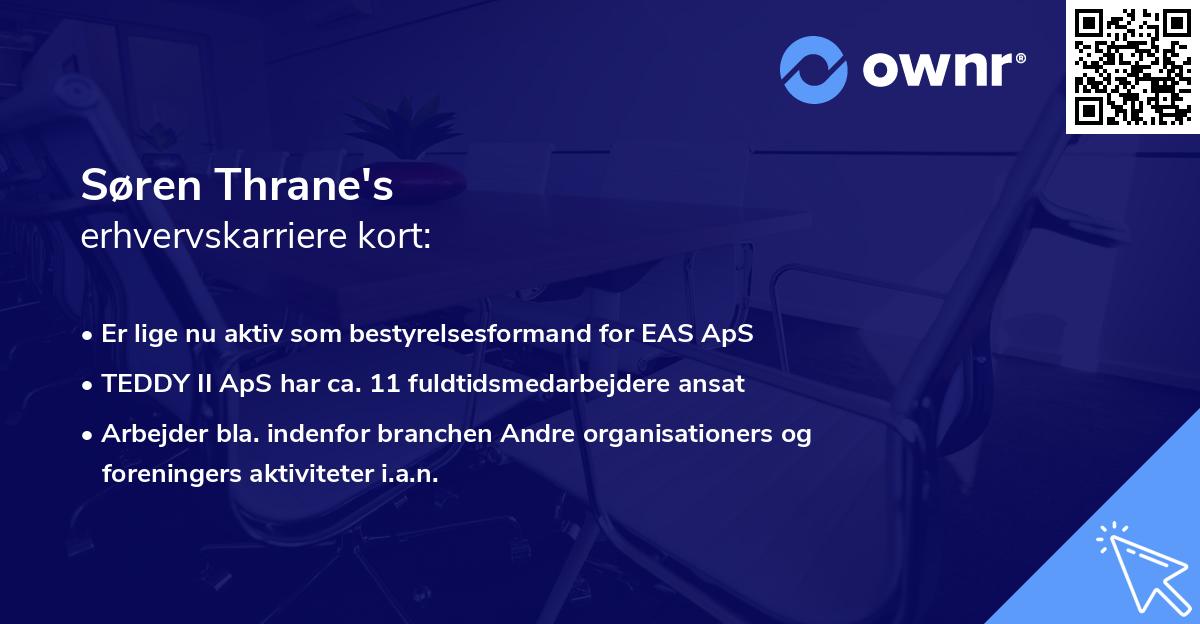 Søren Thrane's erhvervskarriere kort