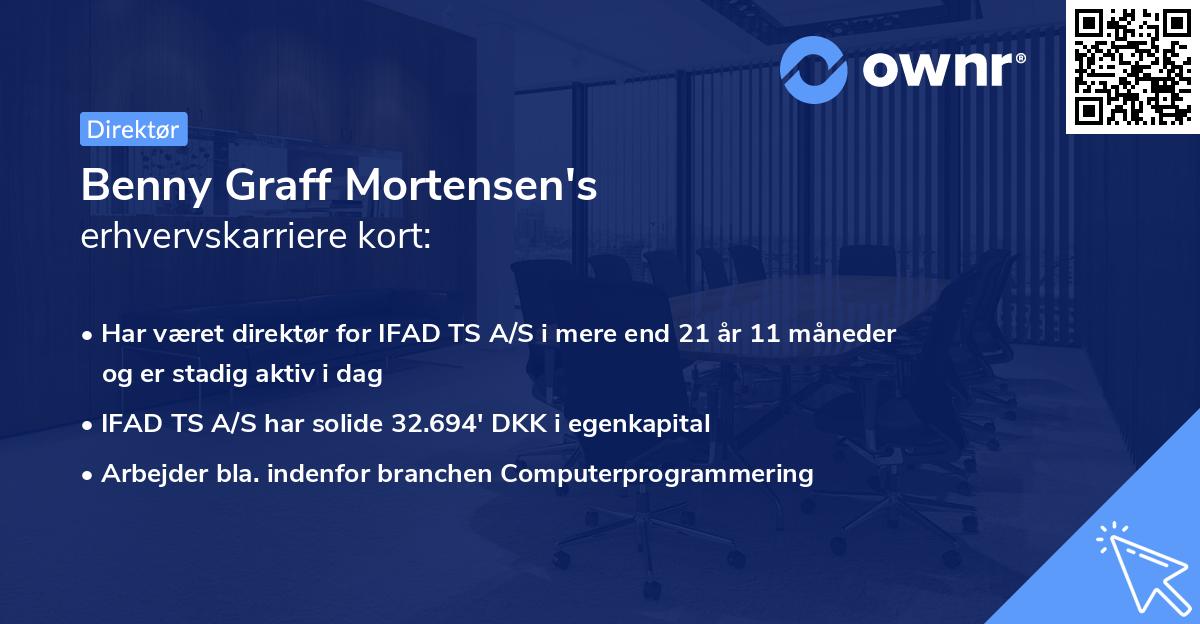 Benny Graff Mortensen's erhvervskarriere kort
