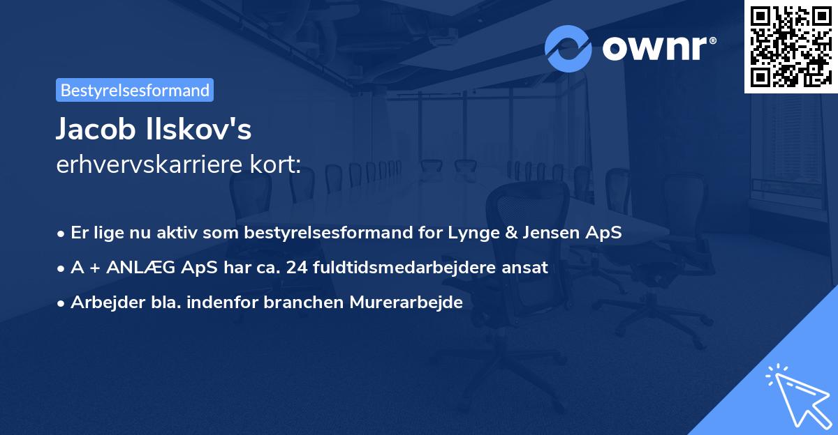 Jacob Ilskov's erhvervskarriere kort