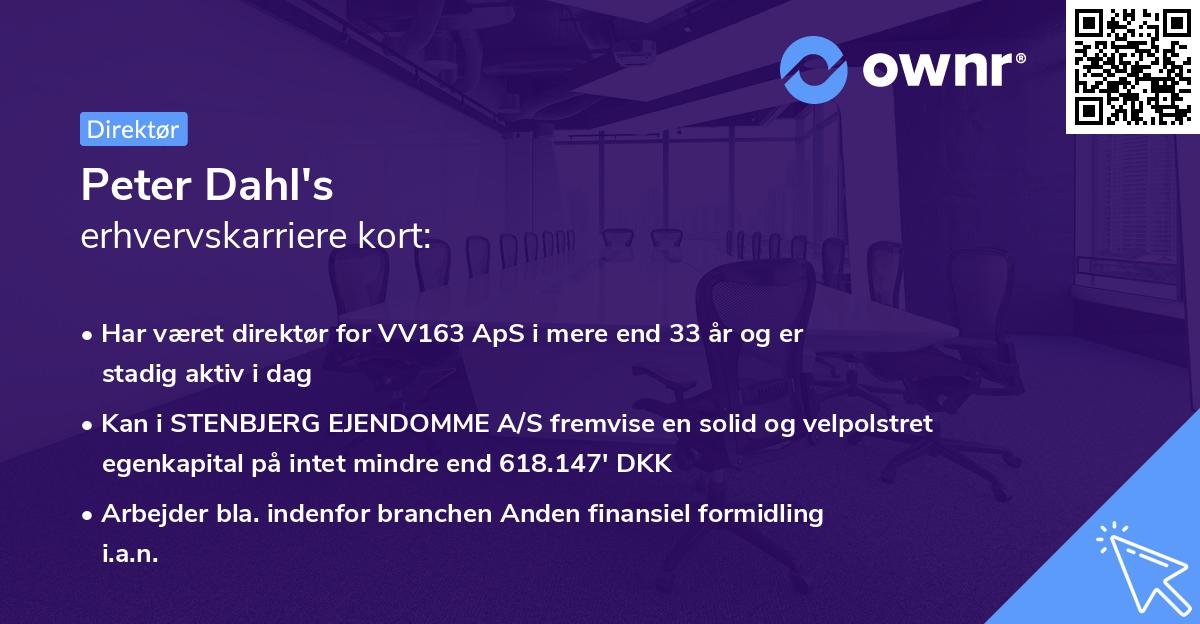Peter Dahl's erhvervskarriere kort