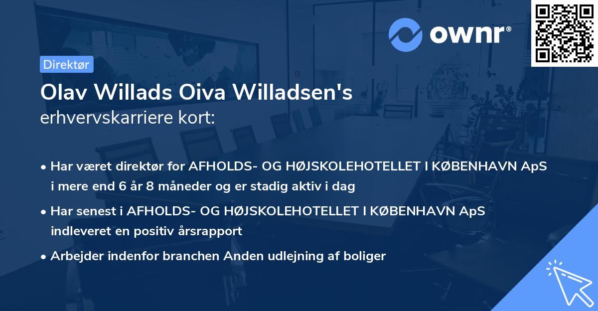 Olav Willads Oiva Willadsen's erhvervskarriere kort