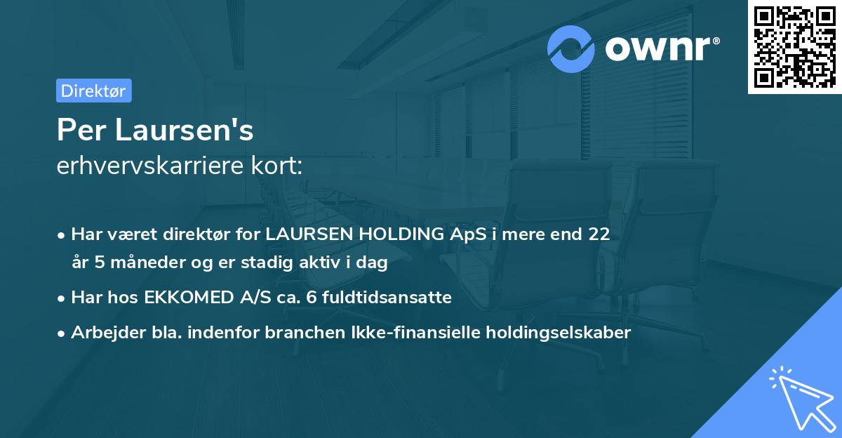 Per Laursen's erhvervskarriere kort