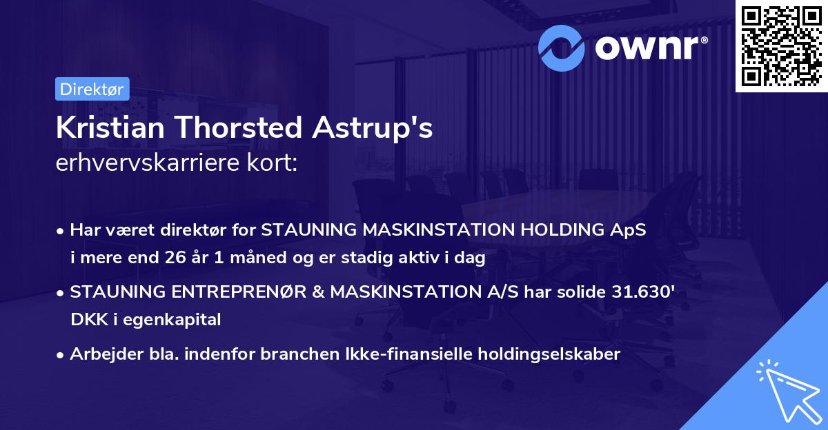 Kristian Thorsted Astrup's erhvervskarriere kort