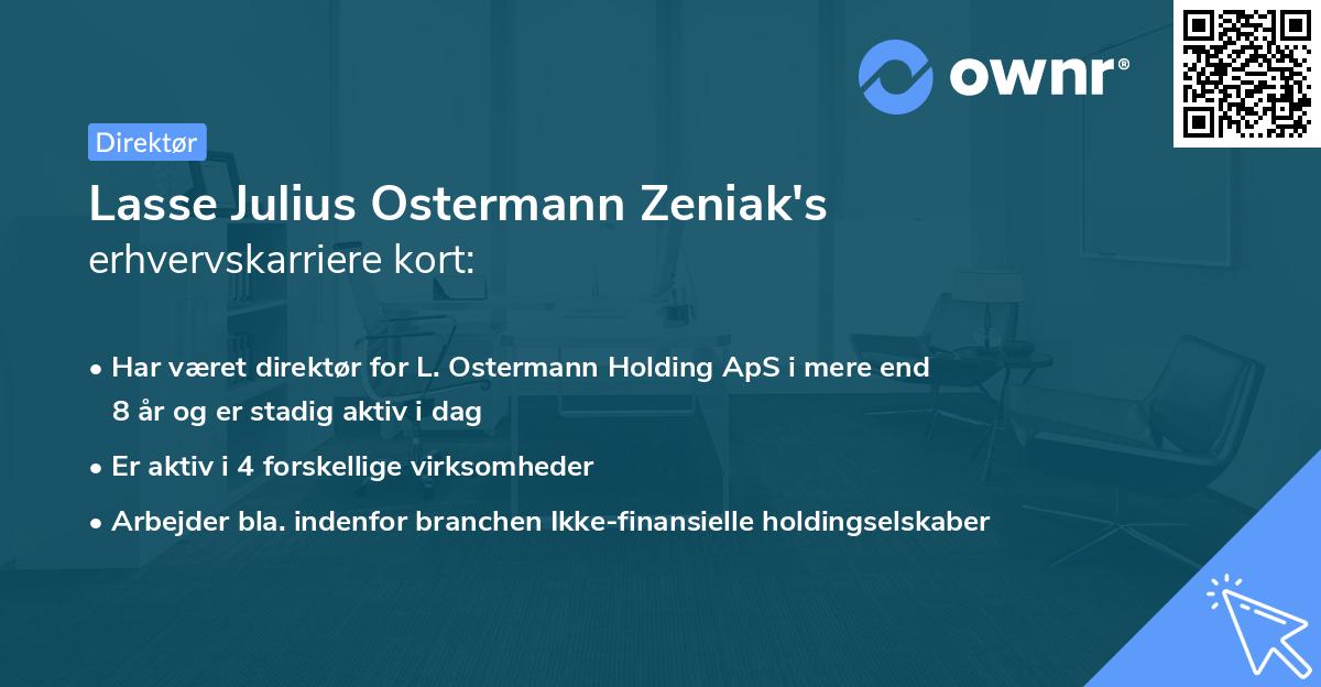 Lasse Julius Ostermann Zeniak's erhvervskarriere kort