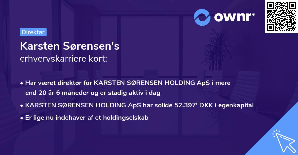 Karsten Sørensen's erhvervskarriere kort