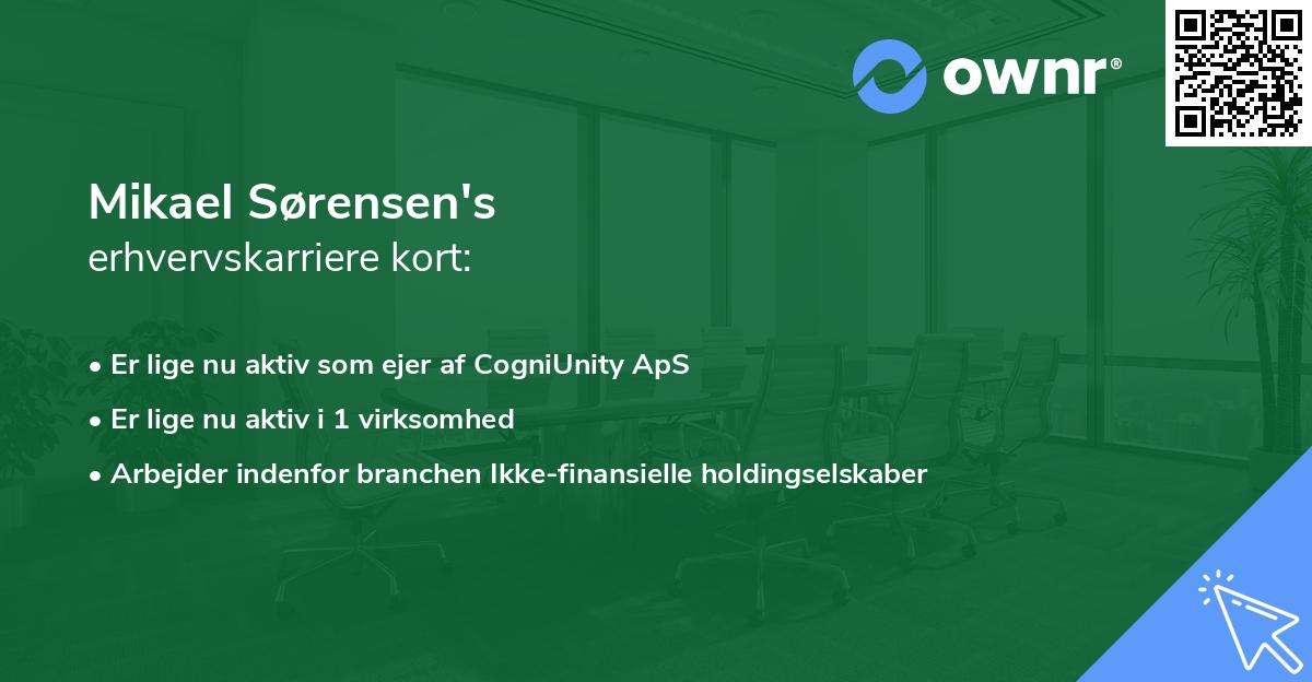 Mikael Sørensen's erhvervskarriere kort