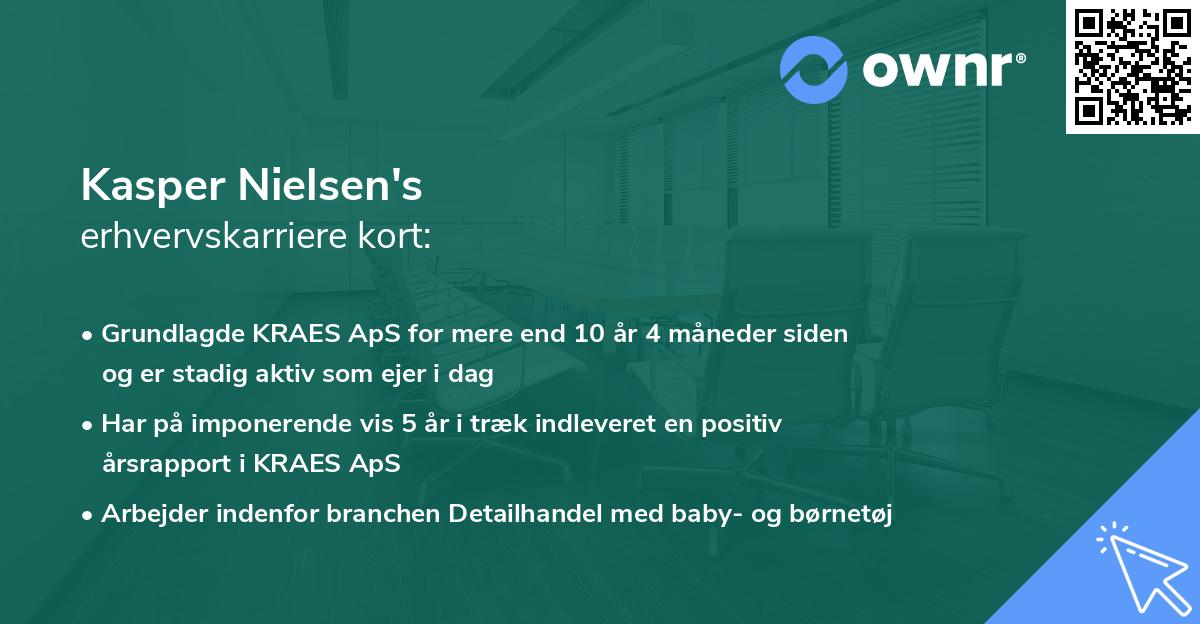 Kasper Nielsen's erhvervskarriere kort