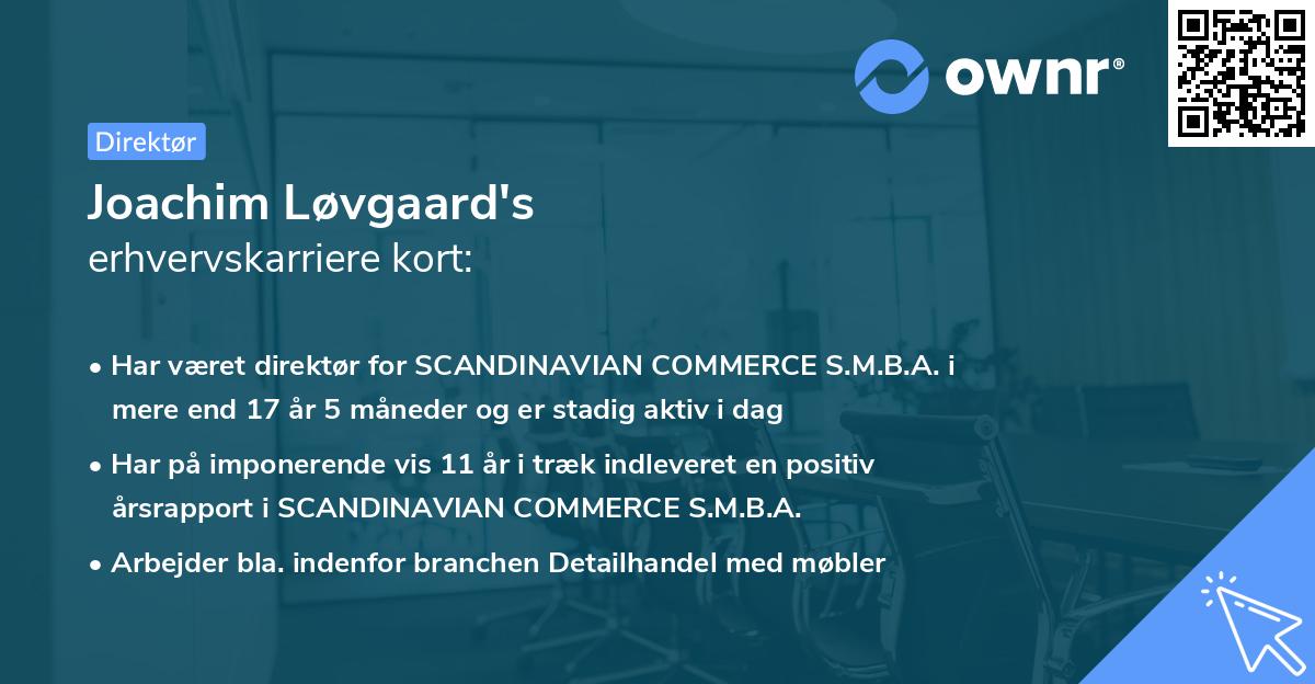 Joachim Løvgaard's erhvervskarriere kort