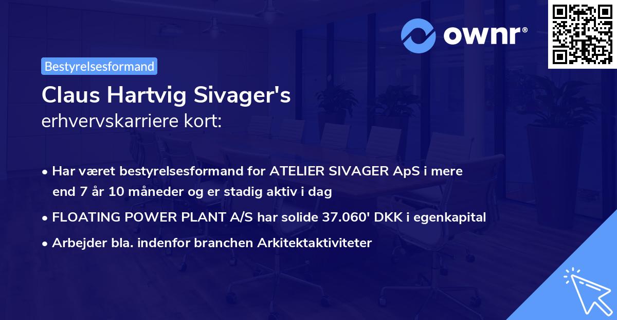 Claus Hartvig Sivager's erhvervskarriere kort