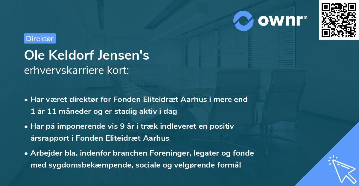 Ole Keldorf Jensen's erhvervskarriere kort