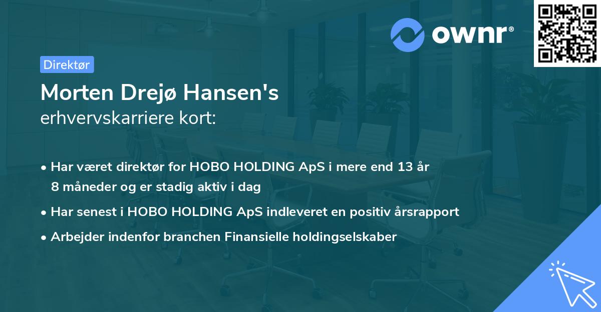 Morten Drejø Hansen's erhvervskarriere kort