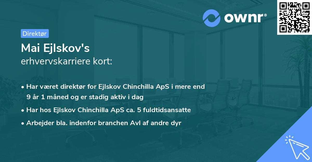 Mai Ejlskov's erhvervskarriere kort
