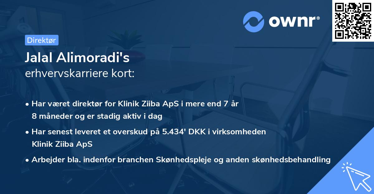 Jalal Alimoradi's erhvervskarriere kort