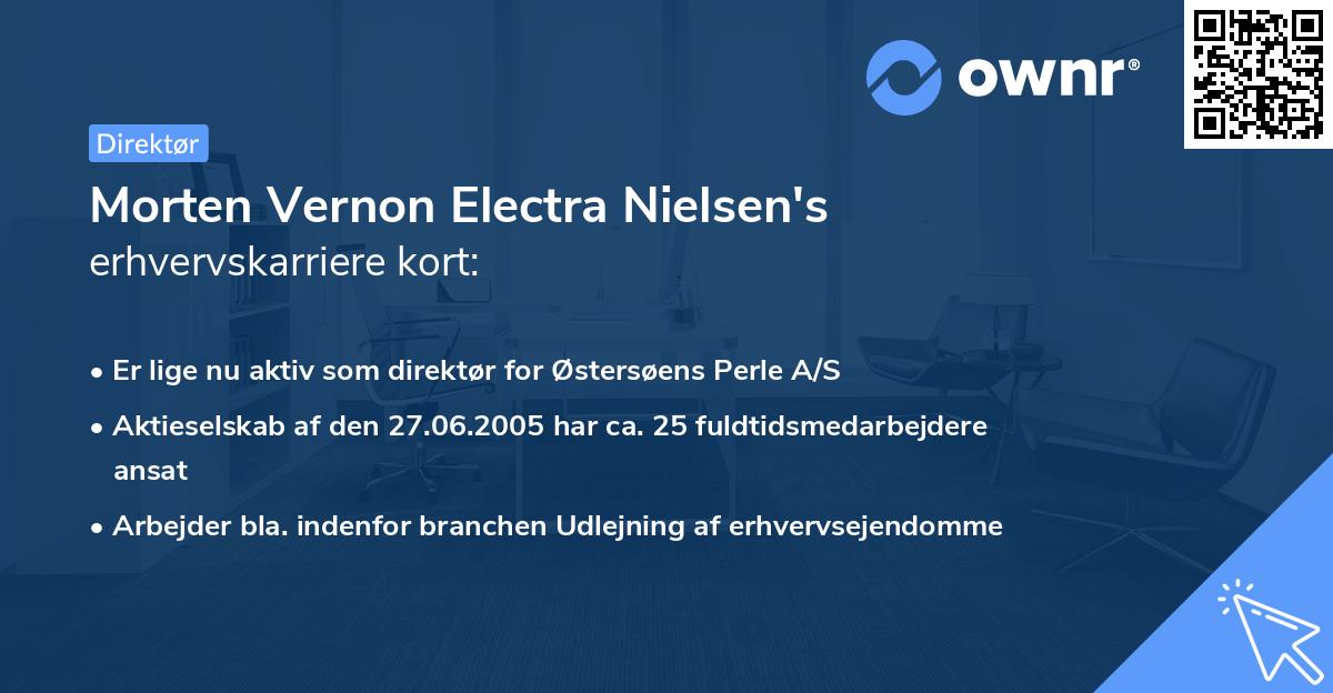 Morten Vernon Electra Nielsen's erhvervskarriere kort