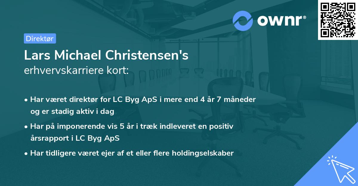 Lars Michael Christensen's erhvervskarriere kort