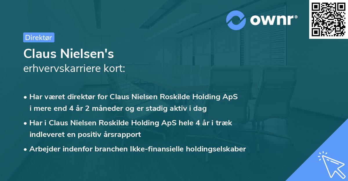 Claus Nielsen's erhvervskarriere kort
